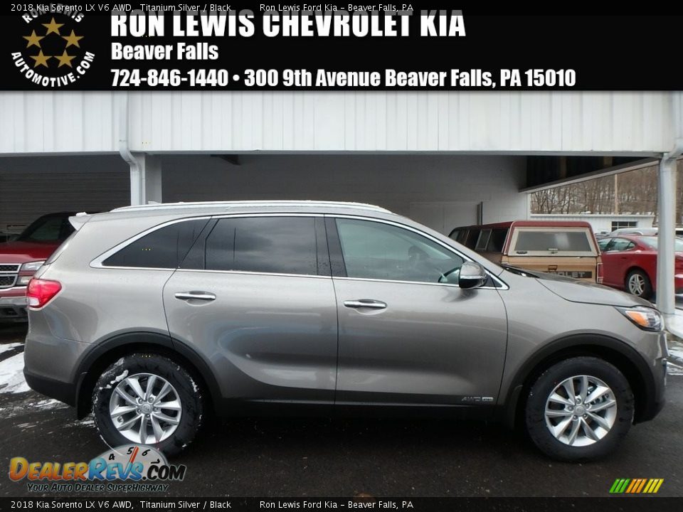 2018 Kia Sorento LX V6 AWD Titanium Silver / Black Photo #1