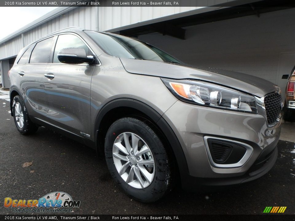 2018 Kia Sorento LX V6 AWD Titanium Silver / Black Photo #10