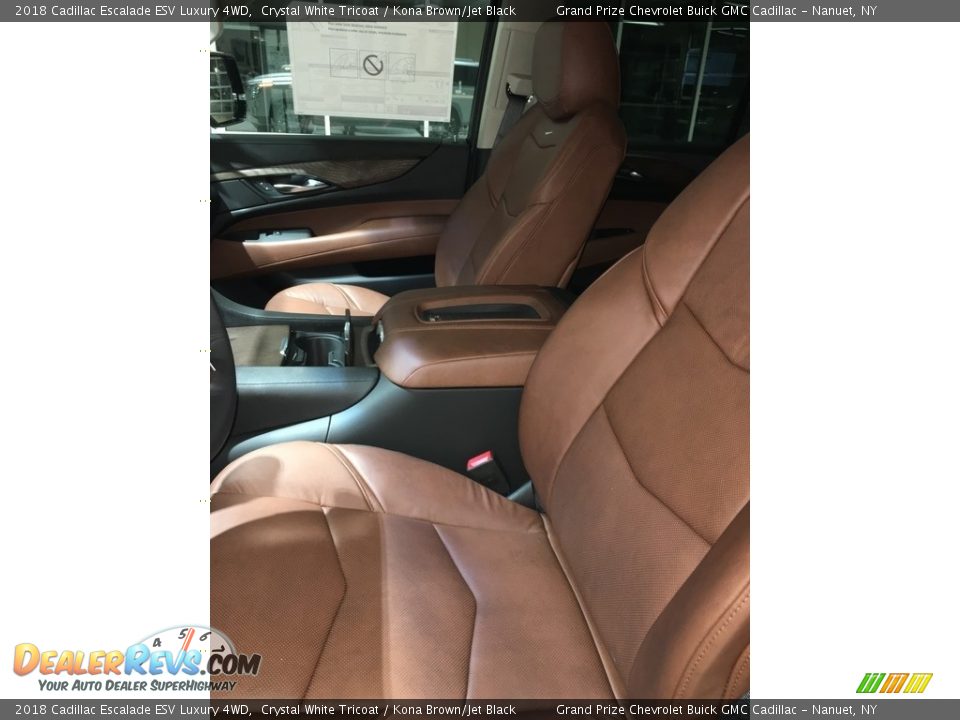 2018 Cadillac Escalade ESV Luxury 4WD Crystal White Tricoat / Kona Brown/Jet Black Photo #12