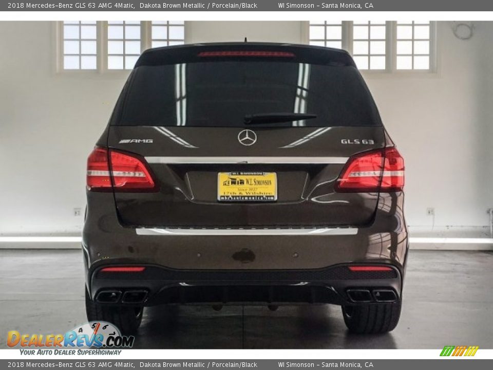 2018 Mercedes-Benz GLS 63 AMG 4Matic Dakota Brown Metallic / Porcelain/Black Photo #4