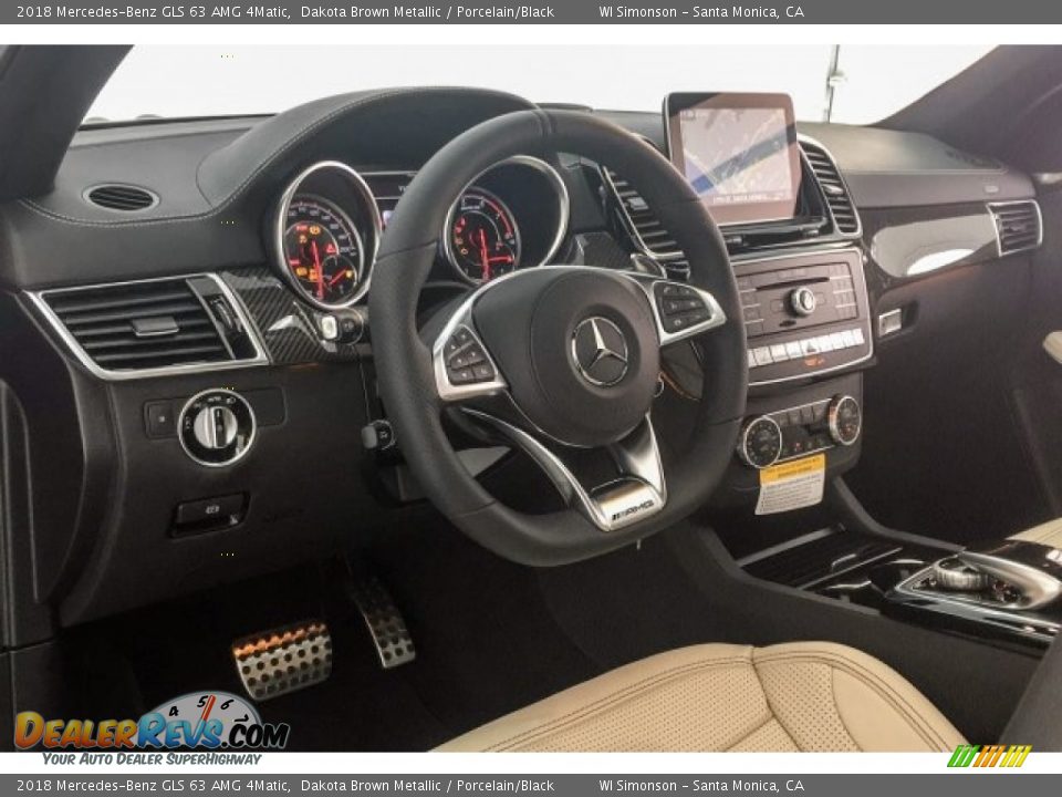 2018 Mercedes-Benz GLS 63 AMG 4Matic Dakota Brown Metallic / Porcelain/Black Photo #5