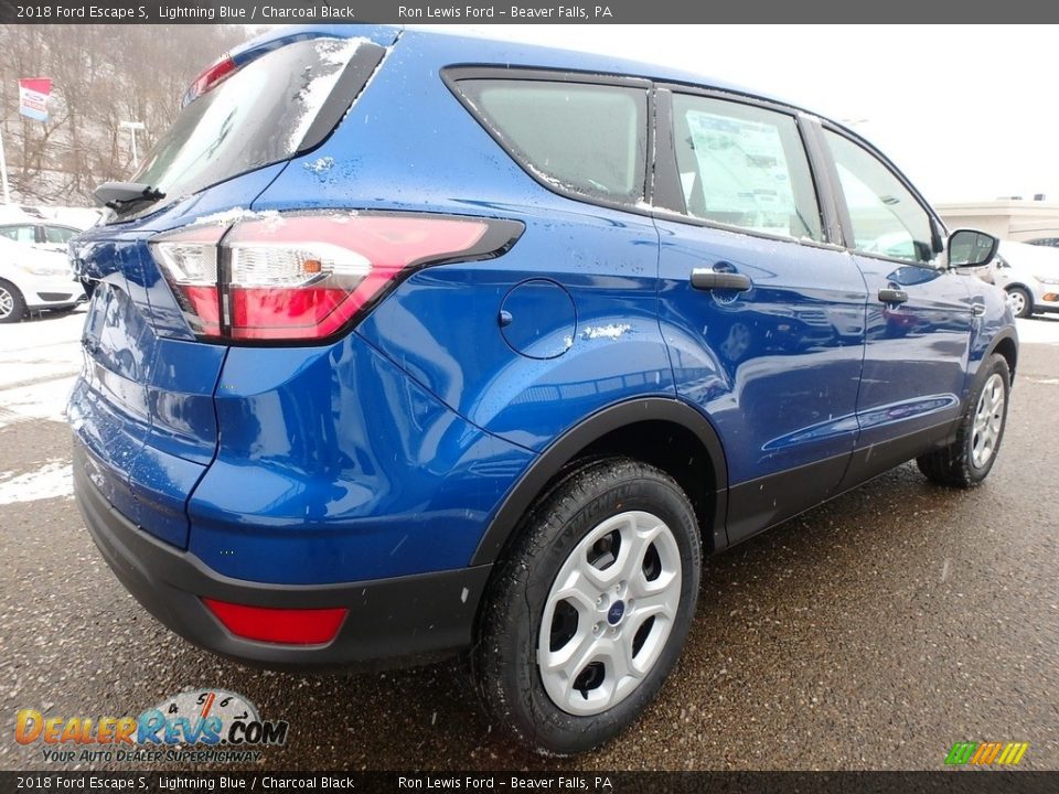 2018 Ford Escape S Lightning Blue / Charcoal Black Photo #3