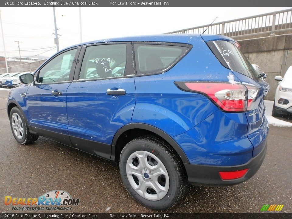 2018 Ford Escape S Lightning Blue / Charcoal Black Photo #6