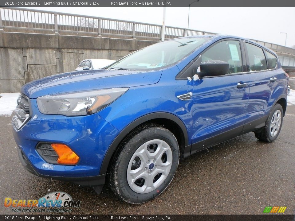 2018 Ford Escape S Lightning Blue / Charcoal Black Photo #8