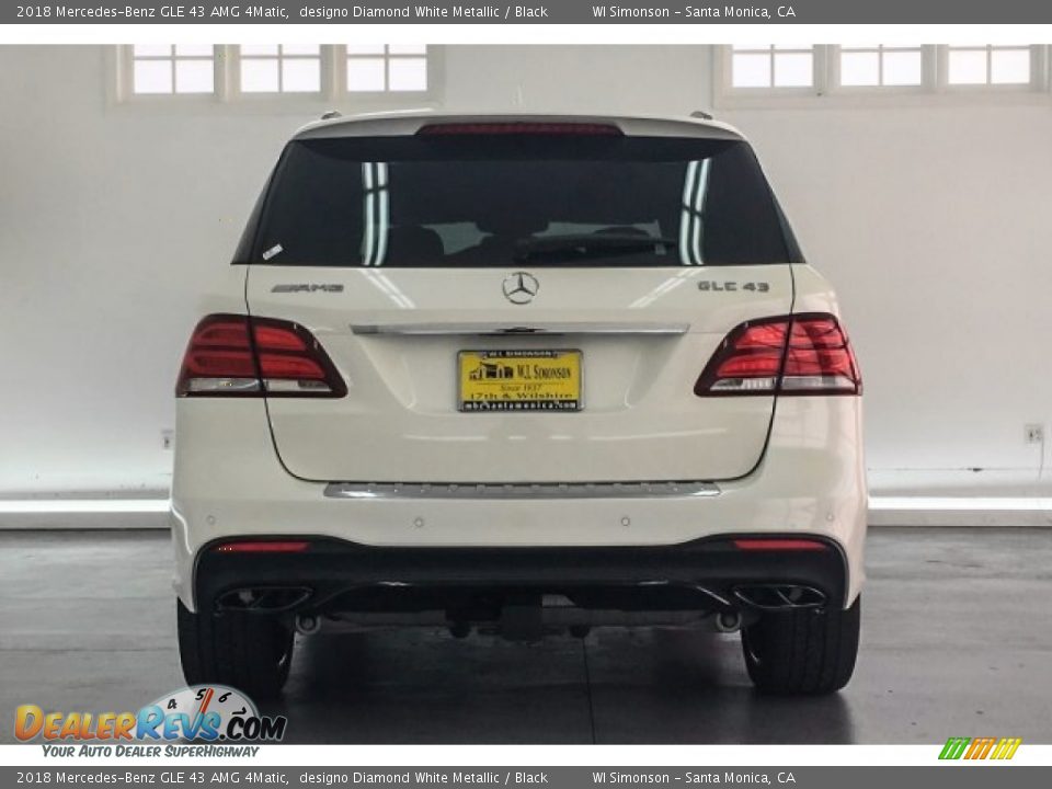 2018 Mercedes-Benz GLE 43 AMG 4Matic designo Diamond White Metallic / Black Photo #4