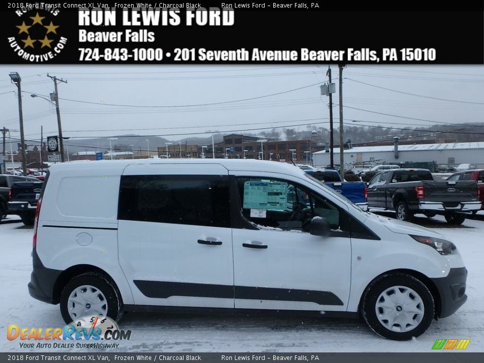 2018 Ford Transit Connect XL Van Frozen White / Charcoal Black Photo #1