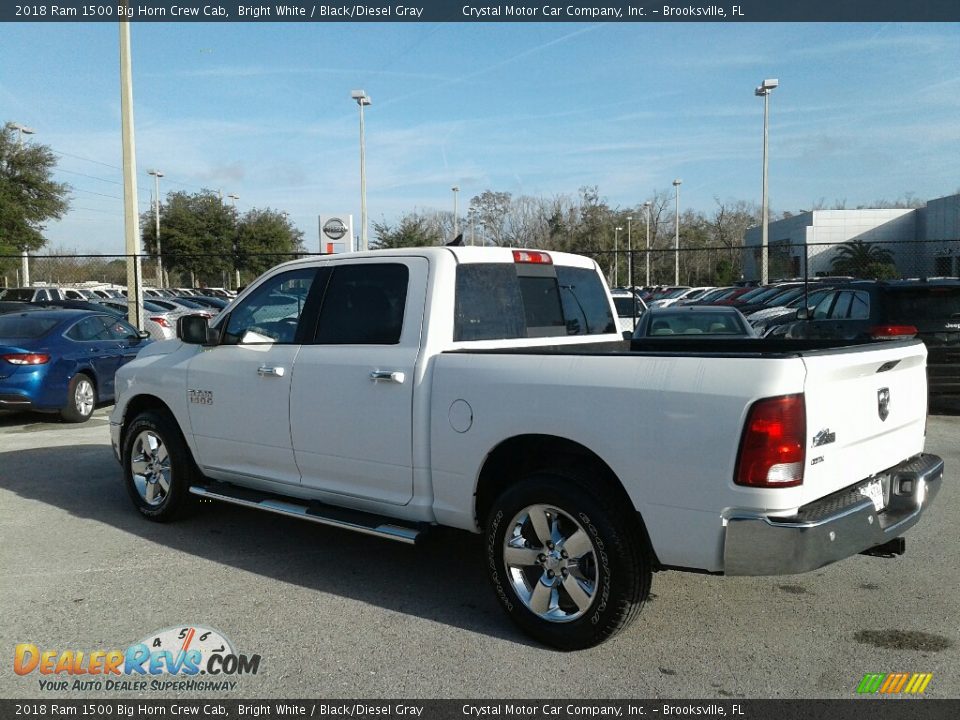 2018 Ram 1500 Big Horn Crew Cab Bright White / Black/Diesel Gray Photo #3