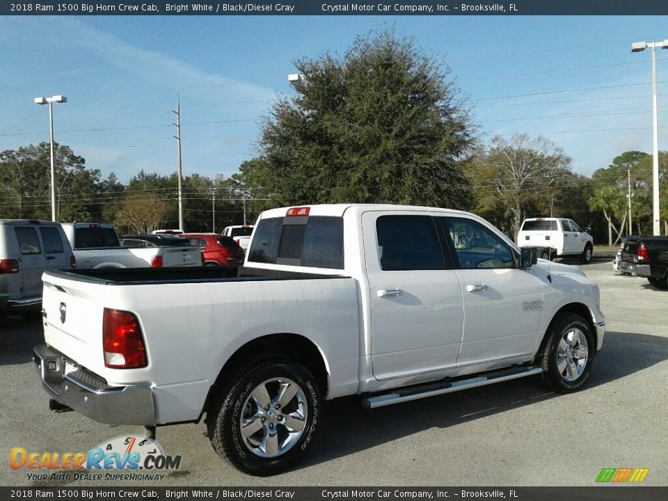 2018 Ram 1500 Big Horn Crew Cab Bright White / Black/Diesel Gray Photo #5