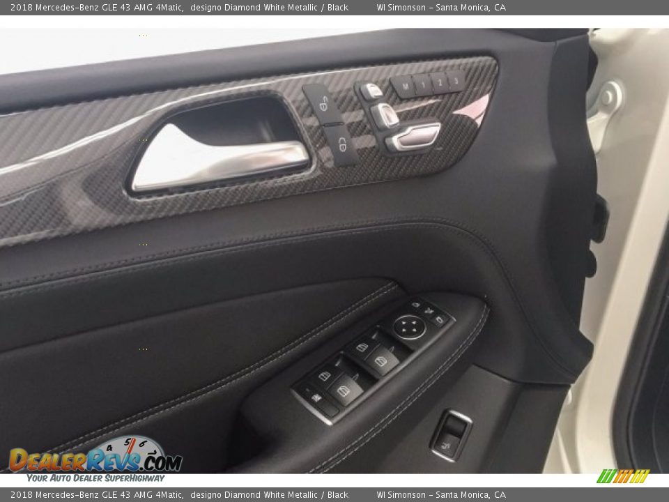 2018 Mercedes-Benz GLE 43 AMG 4Matic designo Diamond White Metallic / Black Photo #28