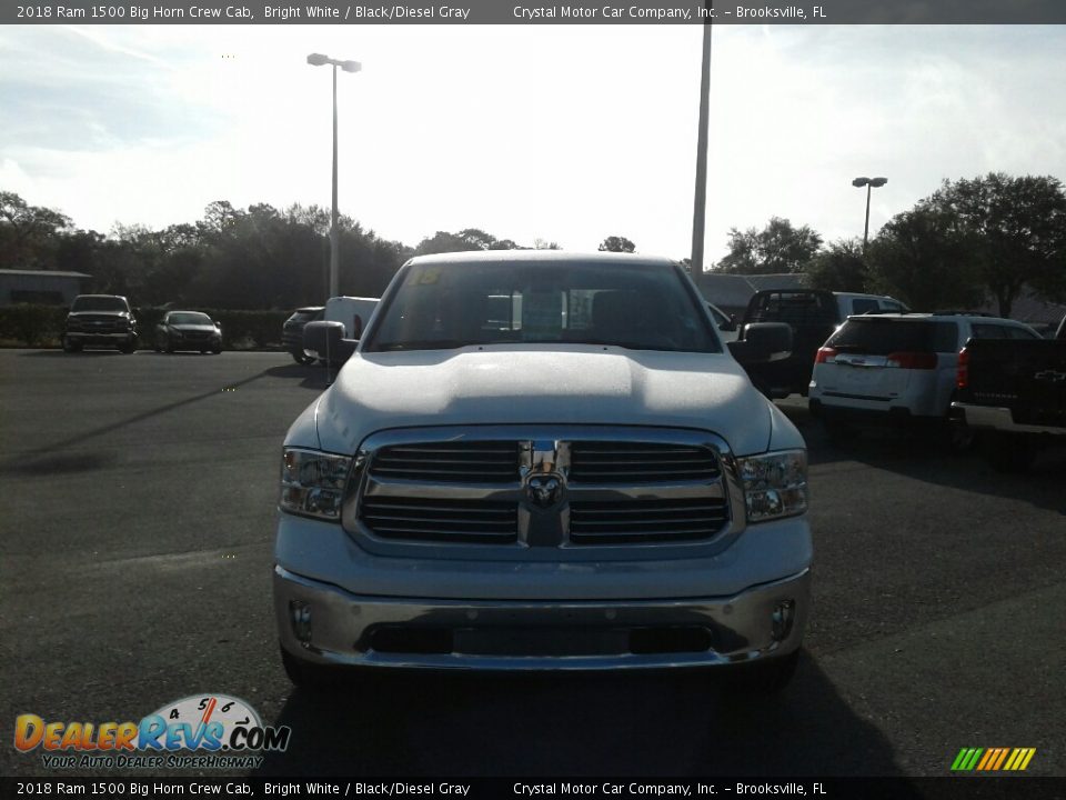 2018 Ram 1500 Big Horn Crew Cab Bright White / Black/Diesel Gray Photo #8