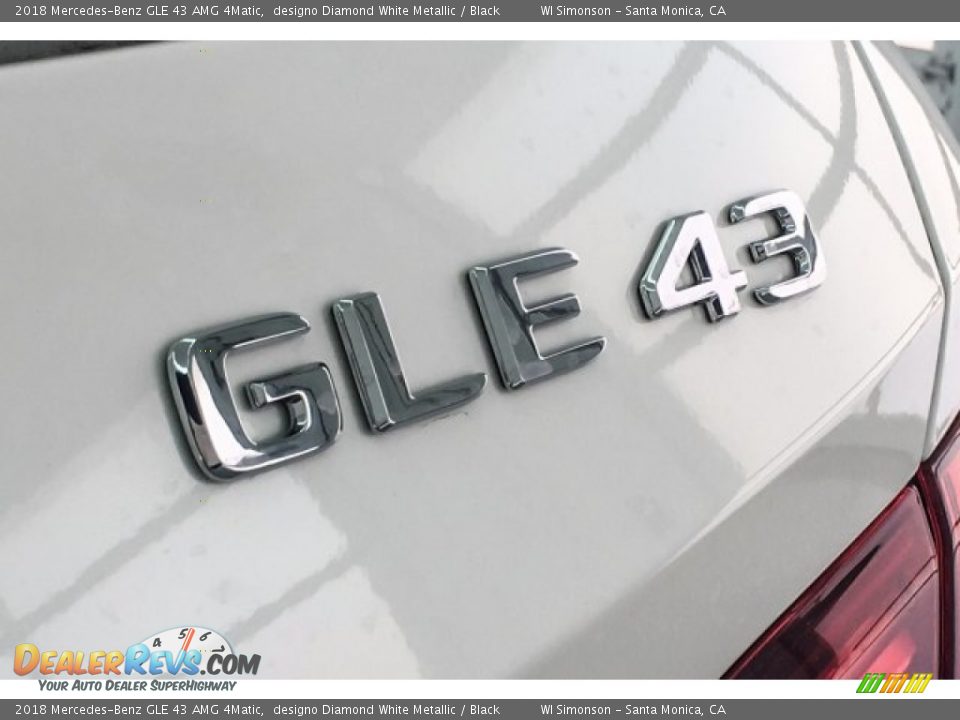 2018 Mercedes-Benz GLE 43 AMG 4Matic designo Diamond White Metallic / Black Photo #31