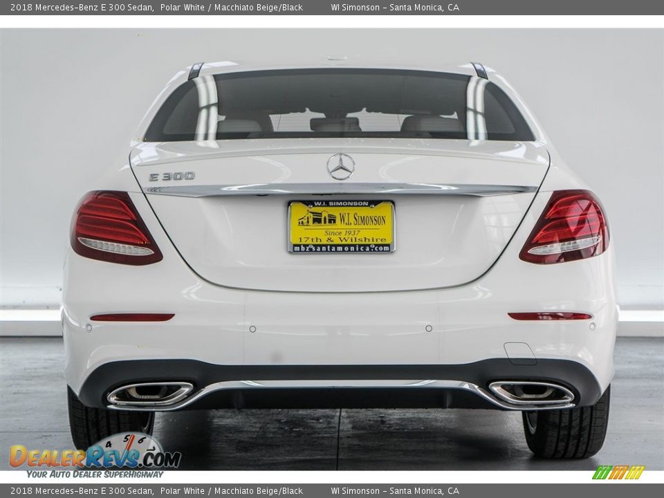 2018 Mercedes-Benz E 300 Sedan Polar White / Macchiato Beige/Black Photo #4