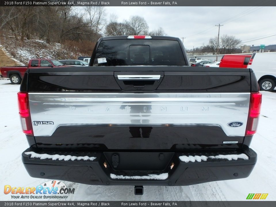 2018 Ford F150 Platinum SuperCrew 4x4 Magma Red / Black Photo #4