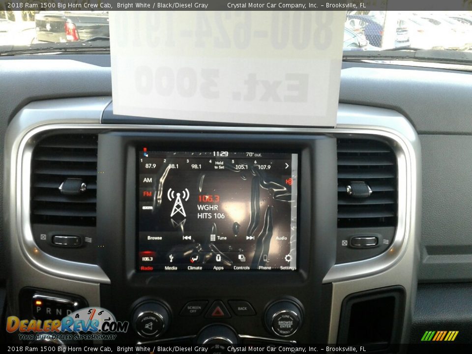 2018 Ram 1500 Big Horn Crew Cab Bright White / Black/Diesel Gray Photo #15