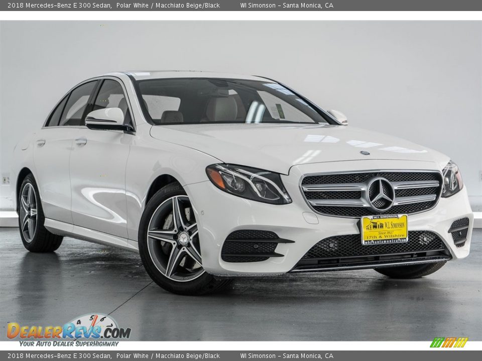 2018 Mercedes-Benz E 300 Sedan Polar White / Macchiato Beige/Black Photo #12