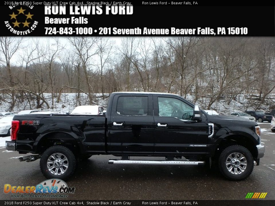 2018 Ford F250 Super Duty XLT Crew Cab 4x4 Shadow Black / Earth Gray Photo #1