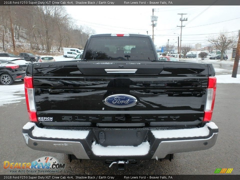 2018 Ford F250 Super Duty XLT Crew Cab 4x4 Shadow Black / Earth Gray Photo #4