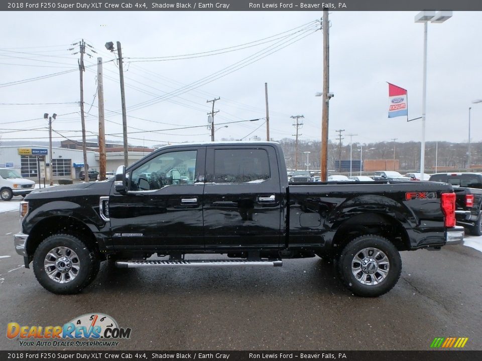 2018 Ford F250 Super Duty XLT Crew Cab 4x4 Shadow Black / Earth Gray Photo #6
