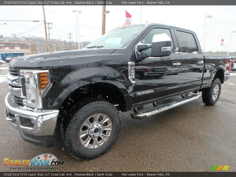 2018 Ford F250 Super Duty XLT Crew Cab 4x4 Shadow Black / Earth Gray Photo #7