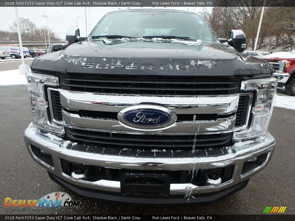 2018 Ford F250 Super Duty XLT Crew Cab 4x4 Shadow Black / Earth Gray Photo #8