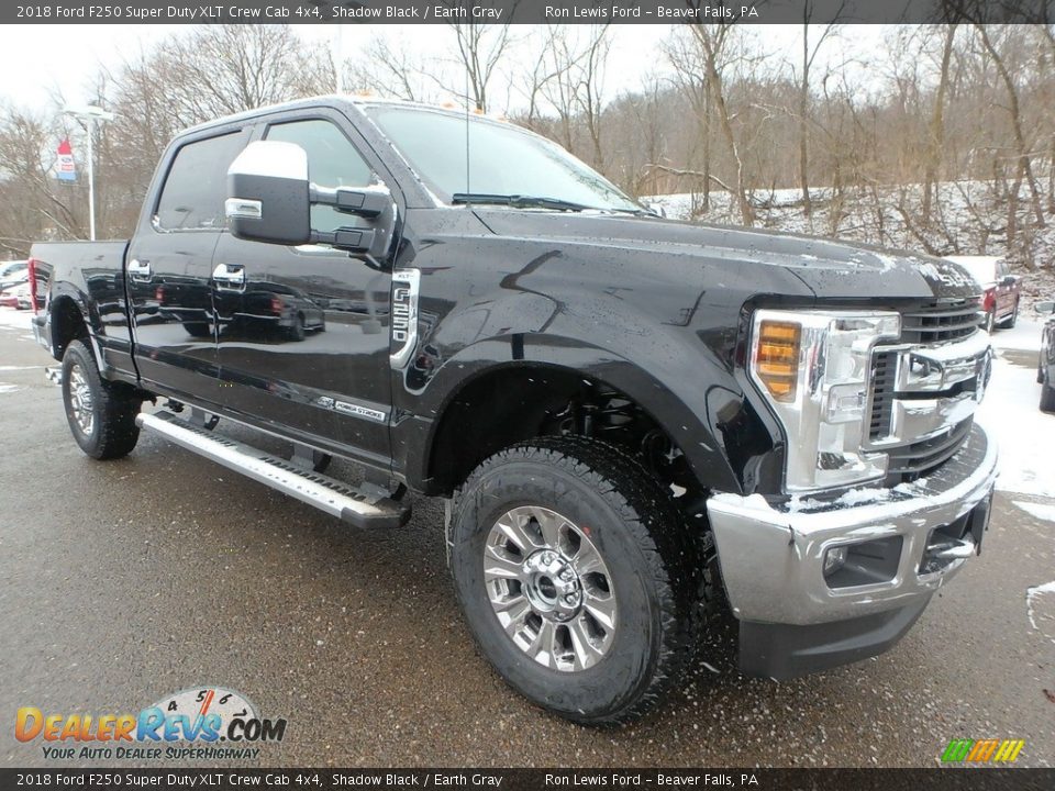 2018 Ford F250 Super Duty XLT Crew Cab 4x4 Shadow Black / Earth Gray Photo #9
