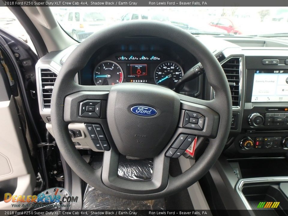 2018 Ford F250 Super Duty XLT Crew Cab 4x4 Shadow Black / Earth Gray Photo #17