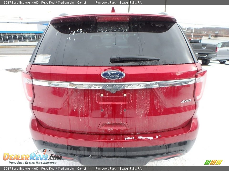 2017 Ford Explorer 4WD Ruby Red / Medium Light Camel Photo #4