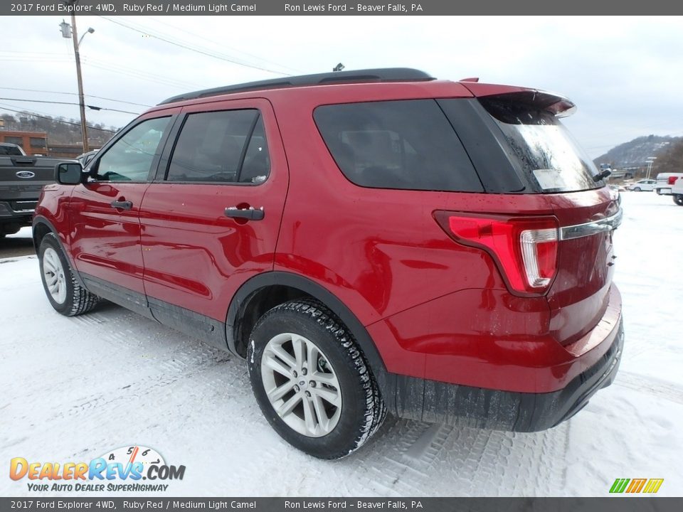 2017 Ford Explorer 4WD Ruby Red / Medium Light Camel Photo #6