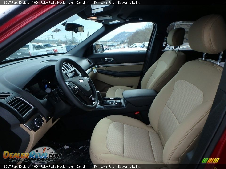 2017 Ford Explorer 4WD Ruby Red / Medium Light Camel Photo #11