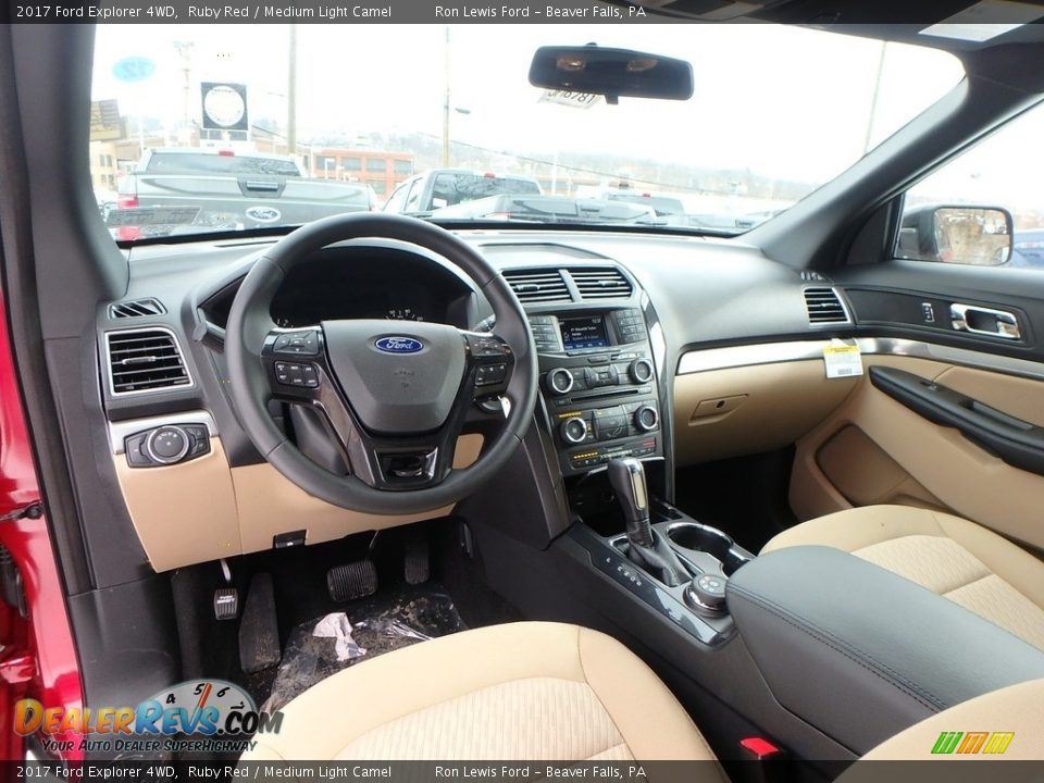 Medium Light Camel Interior - 2017 Ford Explorer 4WD Photo #14