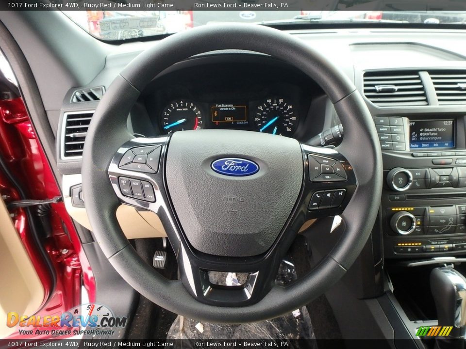 2017 Ford Explorer 4WD Ruby Red / Medium Light Camel Photo #19