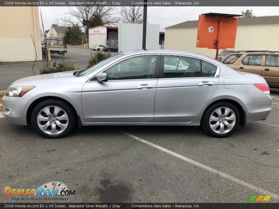 2008 Honda Accord EX-L V6 Sedan Alabaster Silver Metallic / Gray Photo #1