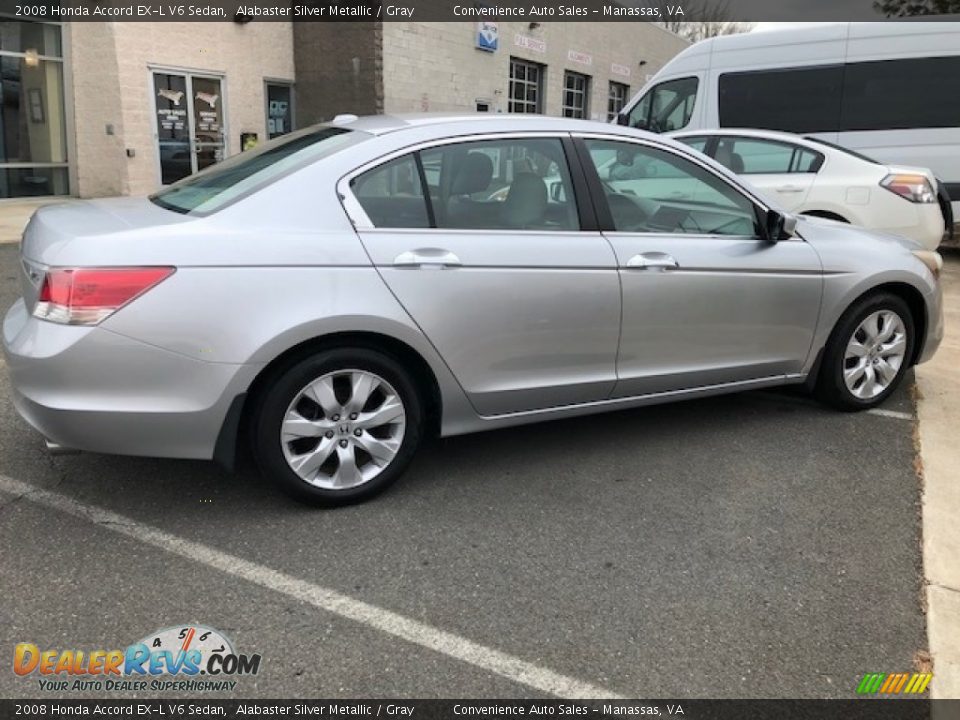 2008 Honda Accord EX-L V6 Sedan Alabaster Silver Metallic / Gray Photo #2