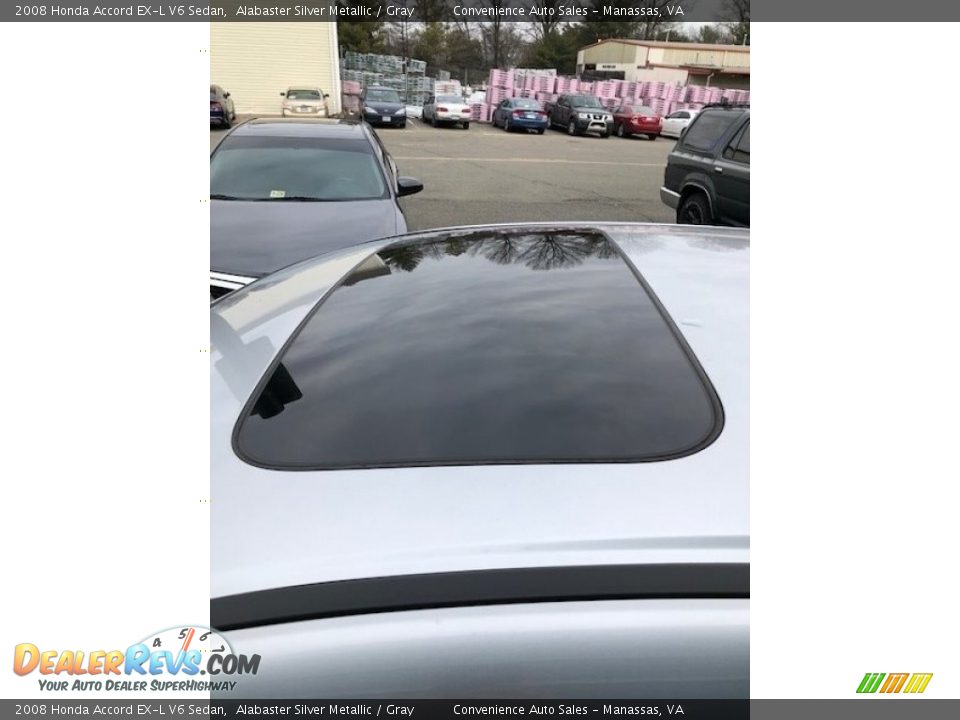 2008 Honda Accord EX-L V6 Sedan Alabaster Silver Metallic / Gray Photo #6