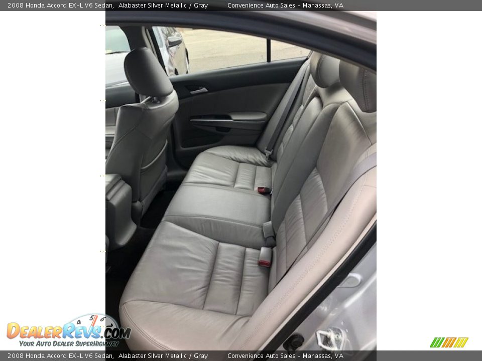 2008 Honda Accord EX-L V6 Sedan Alabaster Silver Metallic / Gray Photo #12