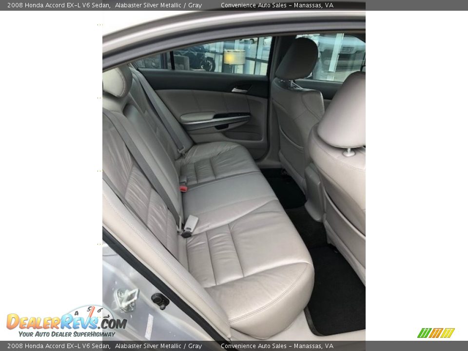 2008 Honda Accord EX-L V6 Sedan Alabaster Silver Metallic / Gray Photo #13