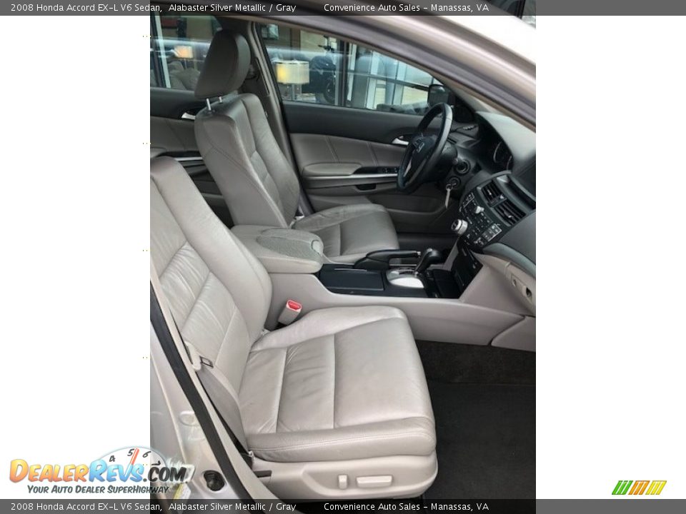 2008 Honda Accord EX-L V6 Sedan Alabaster Silver Metallic / Gray Photo #14