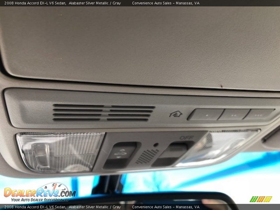 2008 Honda Accord EX-L V6 Sedan Alabaster Silver Metallic / Gray Photo #19