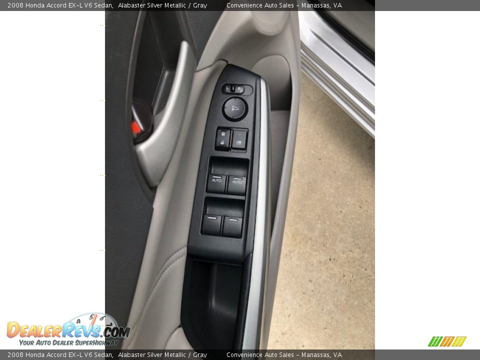 2008 Honda Accord EX-L V6 Sedan Alabaster Silver Metallic / Gray Photo #20