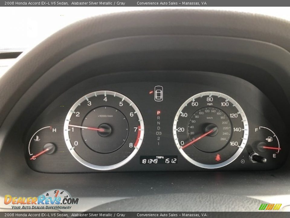 2008 Honda Accord EX-L V6 Sedan Alabaster Silver Metallic / Gray Photo #21