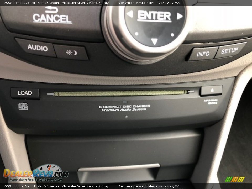 2008 Honda Accord EX-L V6 Sedan Alabaster Silver Metallic / Gray Photo #25