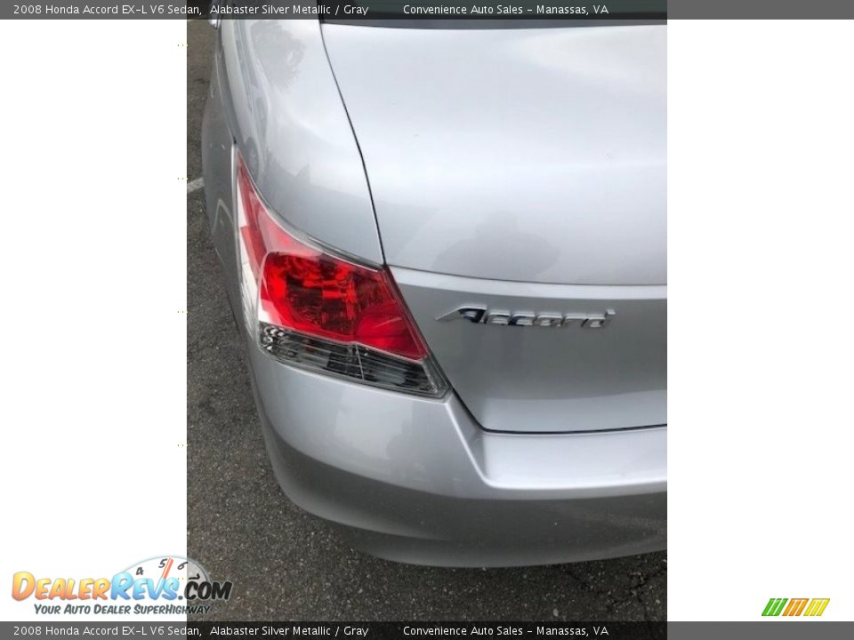 2008 Honda Accord EX-L V6 Sedan Alabaster Silver Metallic / Gray Photo #26