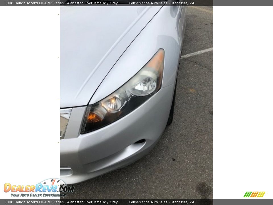 2008 Honda Accord EX-L V6 Sedan Alabaster Silver Metallic / Gray Photo #27