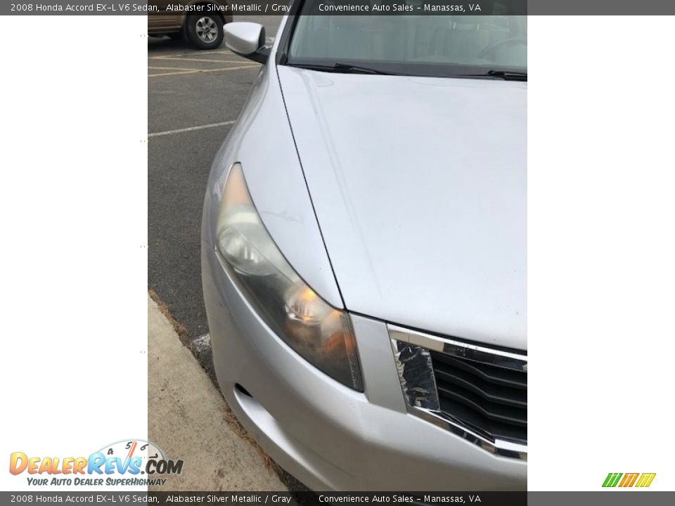 2008 Honda Accord EX-L V6 Sedan Alabaster Silver Metallic / Gray Photo #28