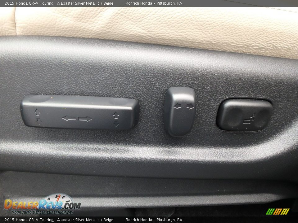 2015 Honda CR-V Touring Alabaster Silver Metallic / Beige Photo #20