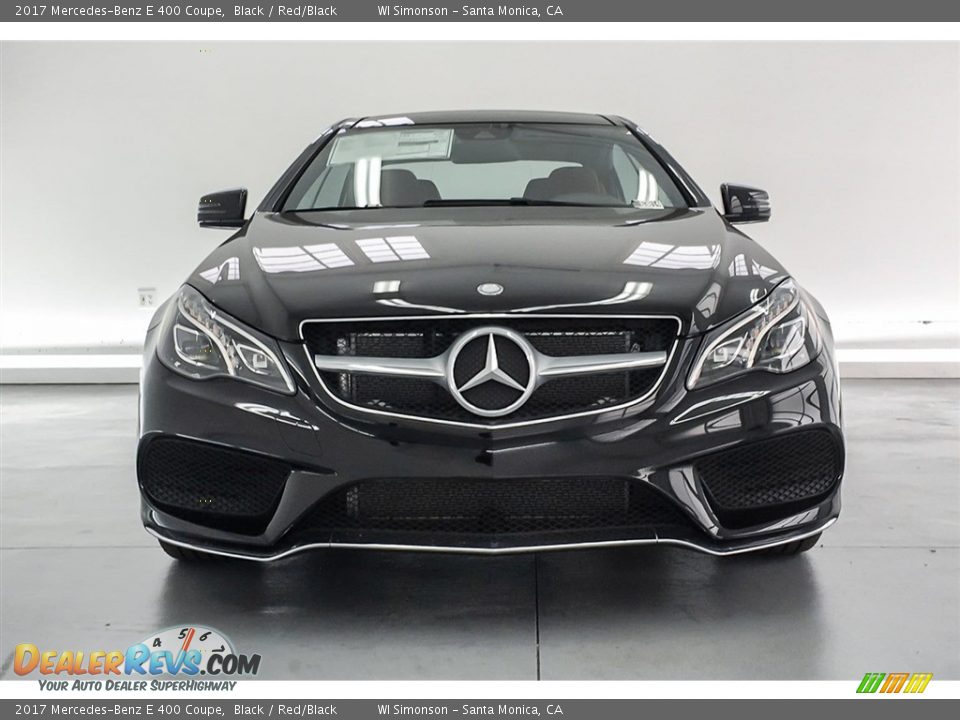2017 Mercedes-Benz E 400 Coupe Black / Red/Black Photo #2