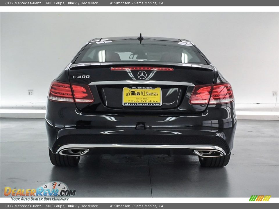 2017 Mercedes-Benz E 400 Coupe Black / Red/Black Photo #3