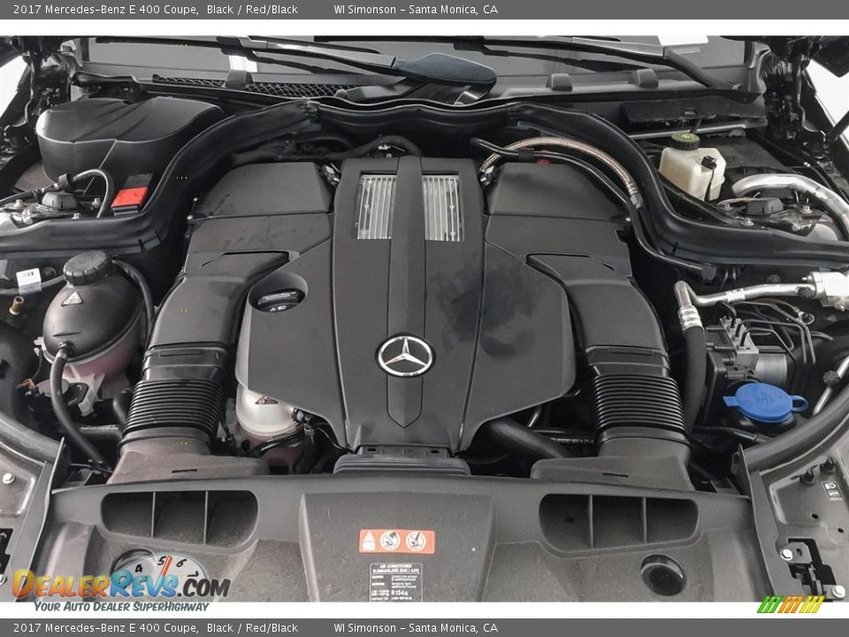 2017 Mercedes-Benz E 400 Coupe Black / Red/Black Photo #9