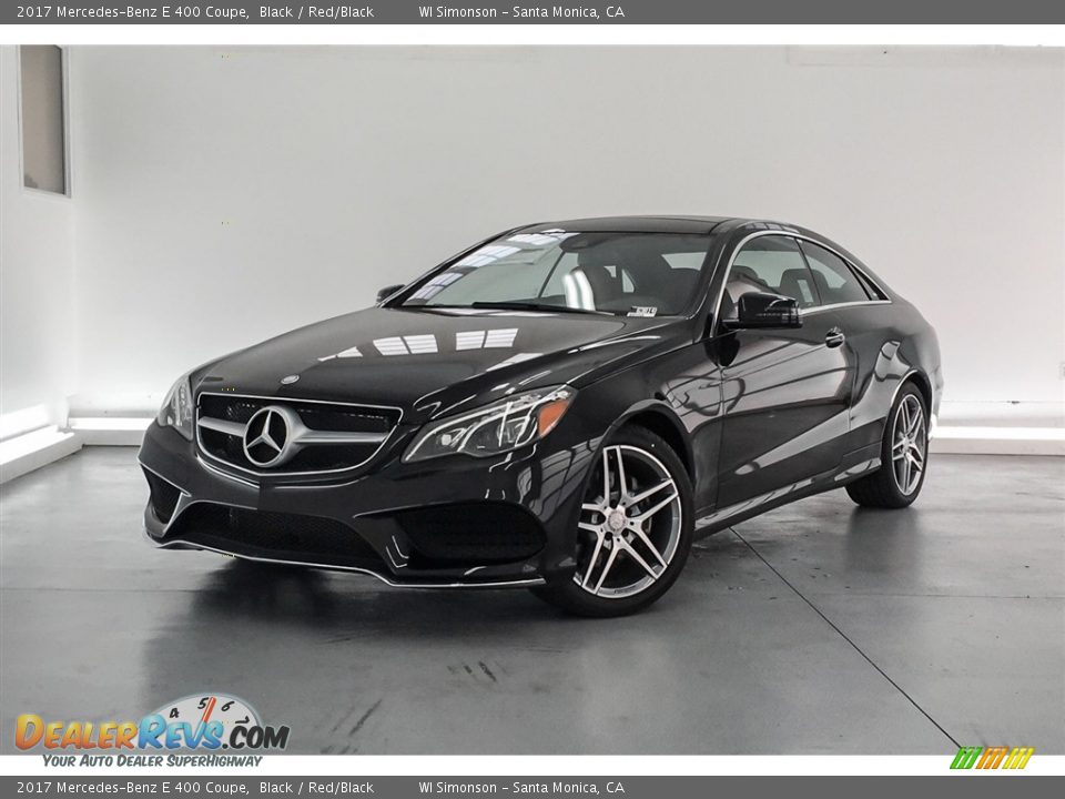 2017 Mercedes-Benz E 400 Coupe Black / Red/Black Photo #12