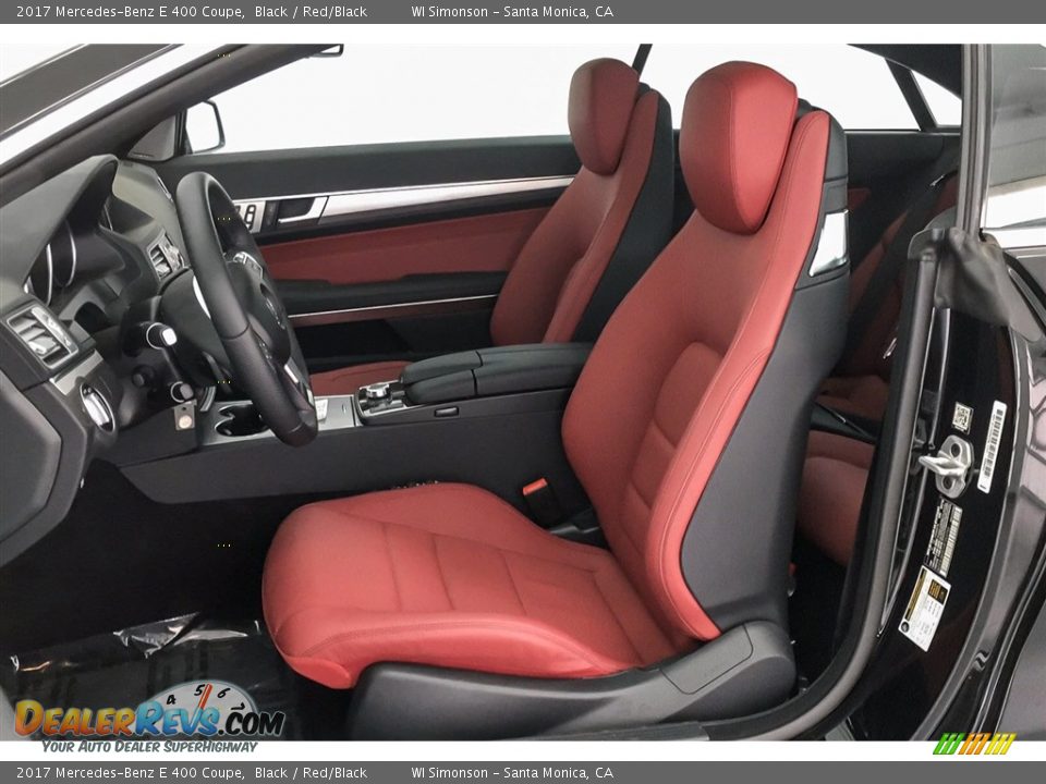 2017 Mercedes-Benz E 400 Coupe Black / Red/Black Photo #13